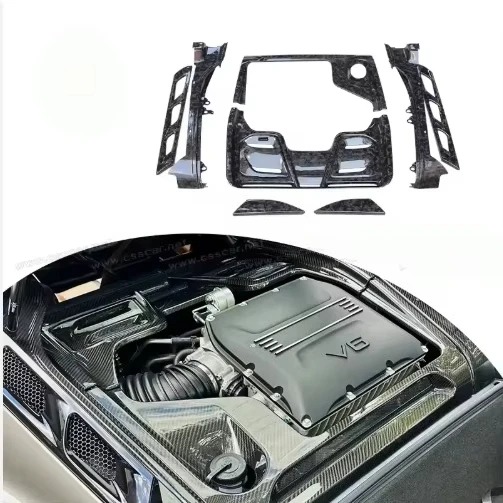 Dry Carbon Fiber OEM Style Engine Cover Interior for Lotus Emira Engine Bay Cover